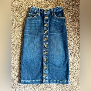 Vintage Lee High-Waist Vintage Button Down Pencil Skirt